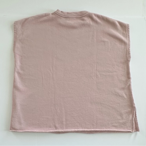 Eileen Fisher Organic Cotton French Terry Cap Sleeve Top in Light Plum | L | GUC - Picture 4 of 13